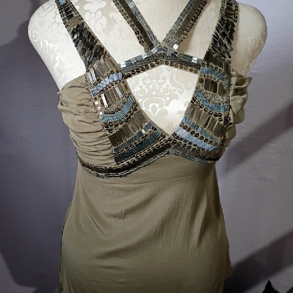 Bebe Olive Embellished Strappy Top - Picture 2 of 6